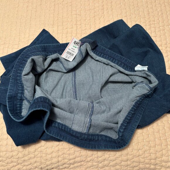 Isaac Mizrahi Knit Denim Pull On Wide Leg Cropped Pant - Size: 5X - NWT - Picture 7 of 13